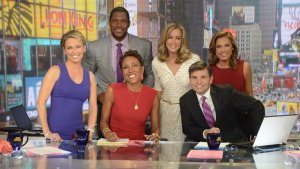 The current cast of GMA includes Robin Roberts, George Stephanopoulos and Lara Spencer. Photo Credit: hollywoodreporter.com